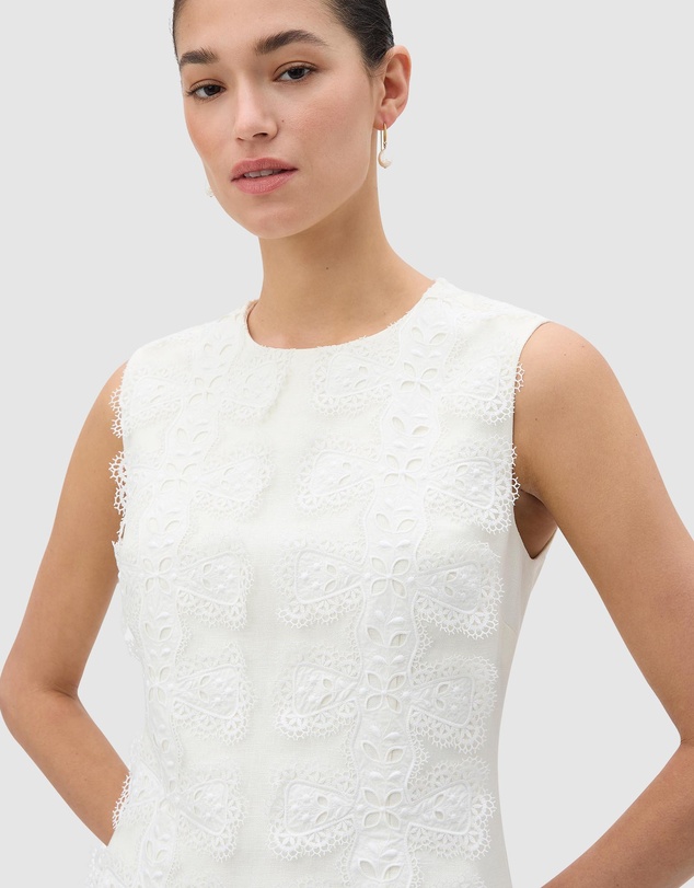 Oroton - Broderie Trim Shift Dress