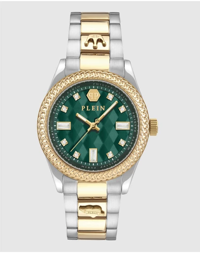 Philipp Plein - Queen 38mm Green Dial with Two-tone bracelet