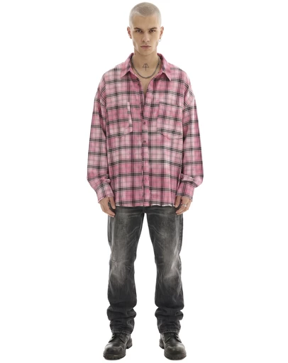 THE TALES - Washed Oversized Willow Check Shirt