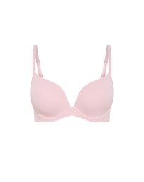 City Chic - Plus size Luxe Microfibre Plunge T-Shirt Bra - pink icing
