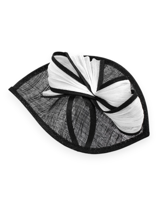 Morgan & Taylor - Xanthia Fascinator in Black and White