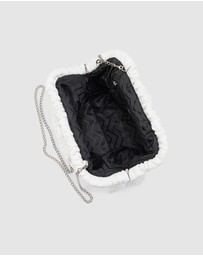 Olga Berg - AMALIA Pleated Woven Clutch