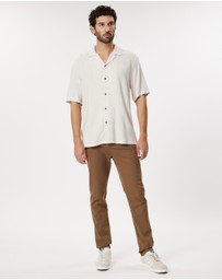 Staple Superior - Newport Textured Linen Blend Shirt
