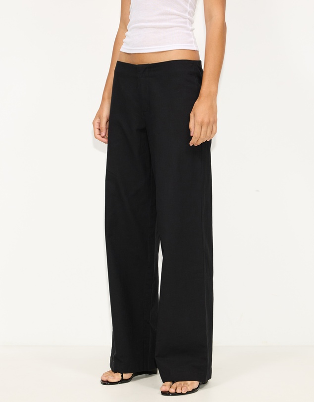 Dazie - Glow Up Linen Low-Waisted Pants