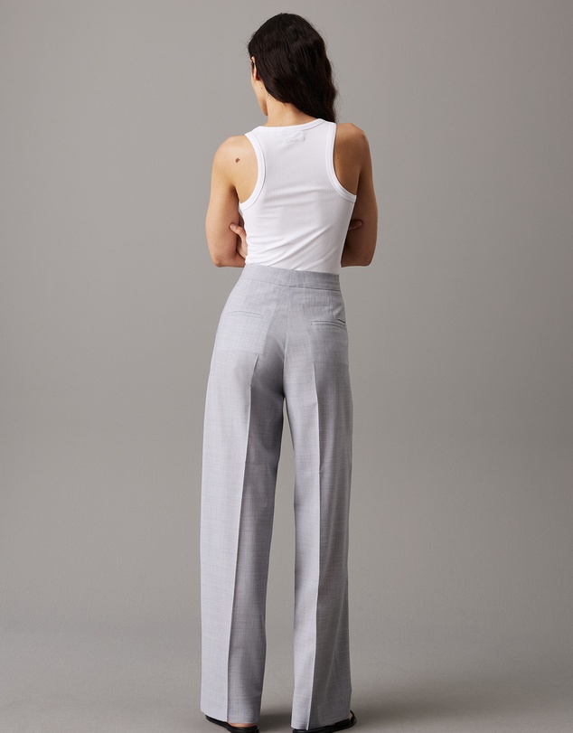 Calvin Klein - Wool Blend Straight Leg Pants