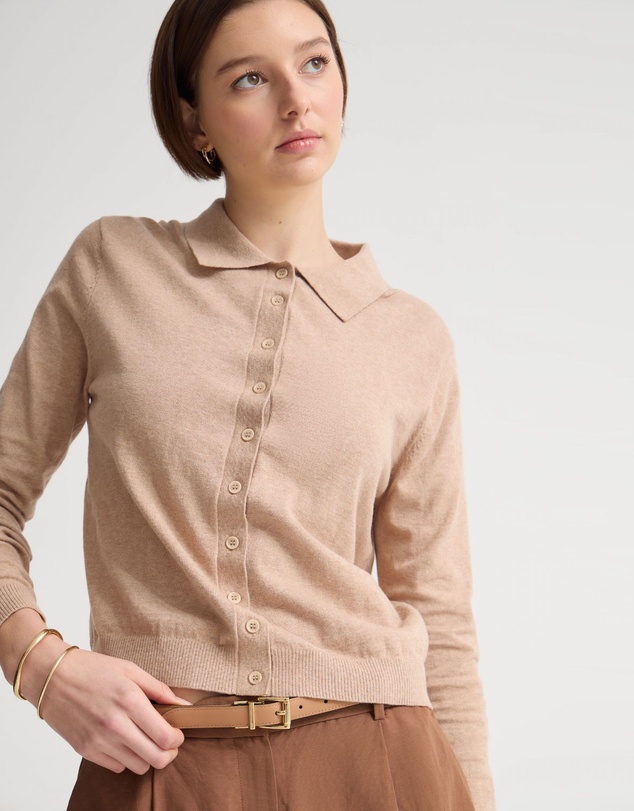 Oxford - Pinky Cashmere Cardigan