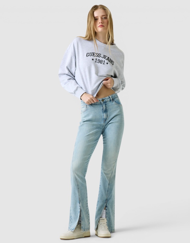 GUESS Jeans - GUESS JEANS Cropped Crew Sweater