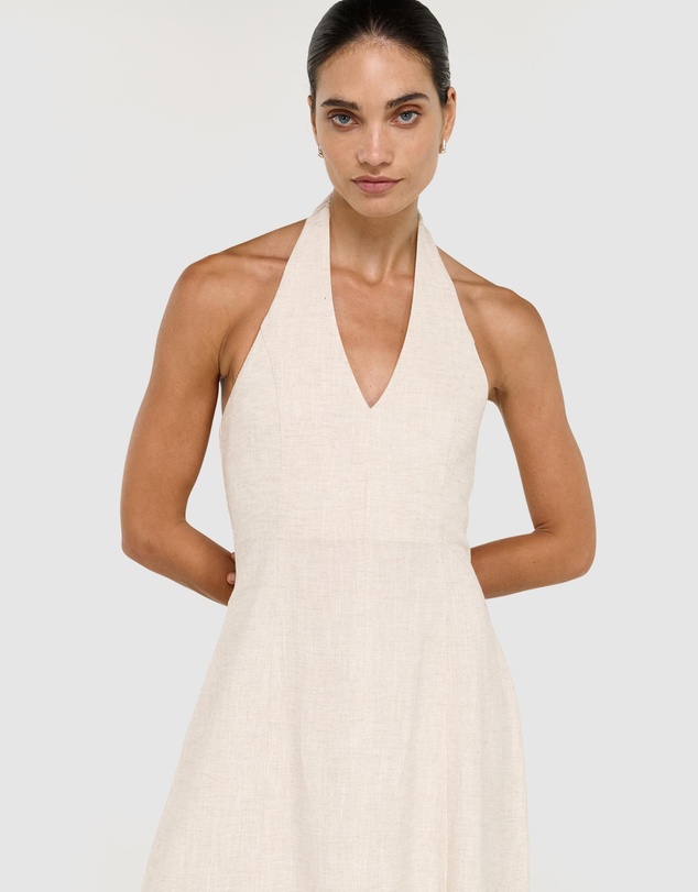 Staple the Label - Neve Linen Halter Midi Dress