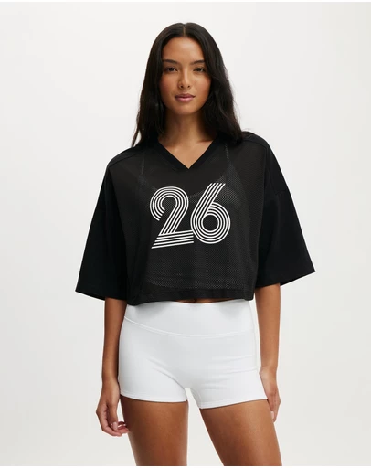 Cotton On Body Active - Active Mesh Cropped Graphic Tee