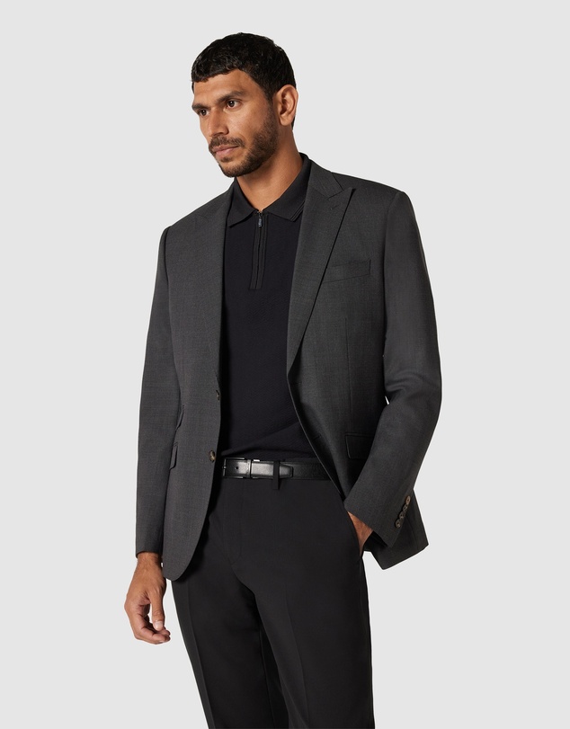 Politix - Slim Stretch Wool Blend Tailored Jacket