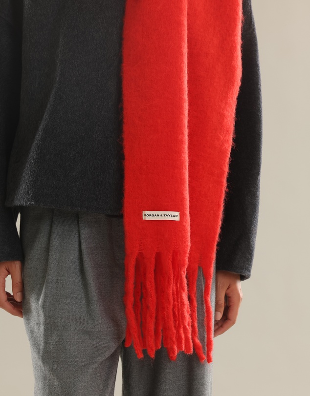 Morgan & Taylor - Ella Woven Scarf in Red