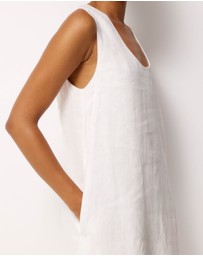 AERE - Orla Linen U-Neck Mini Dress