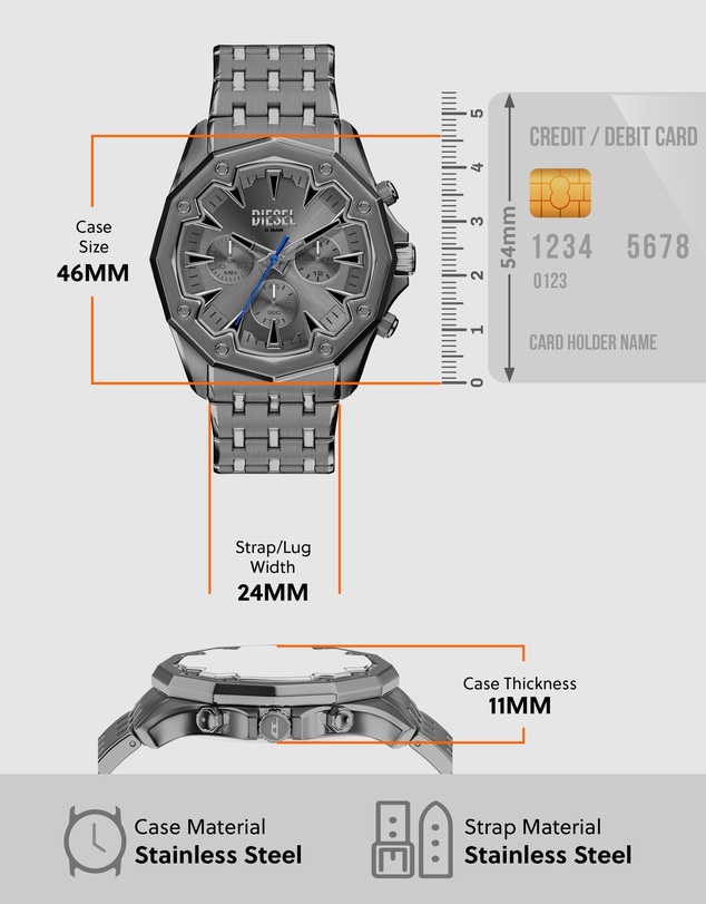 Diesel - Stinger Gun-Metal Chronograph Watch