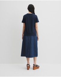 Country Road - Australian Good Earth Cotton Slub Short Sleeve T-shirt