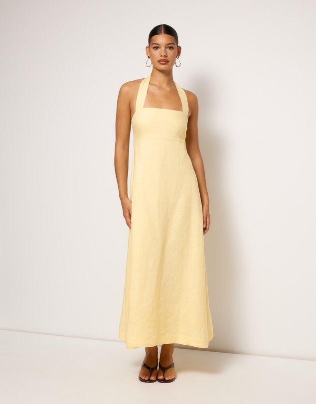 AERE - Lylah Linen Midi Dress