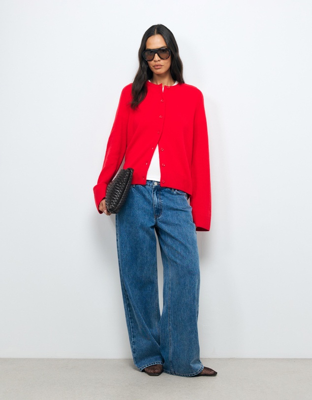 AERE - Isla Merino Wool Relaxed Cardigan
