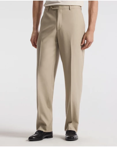 Calibre - Straight Leg Wool Pants Sand