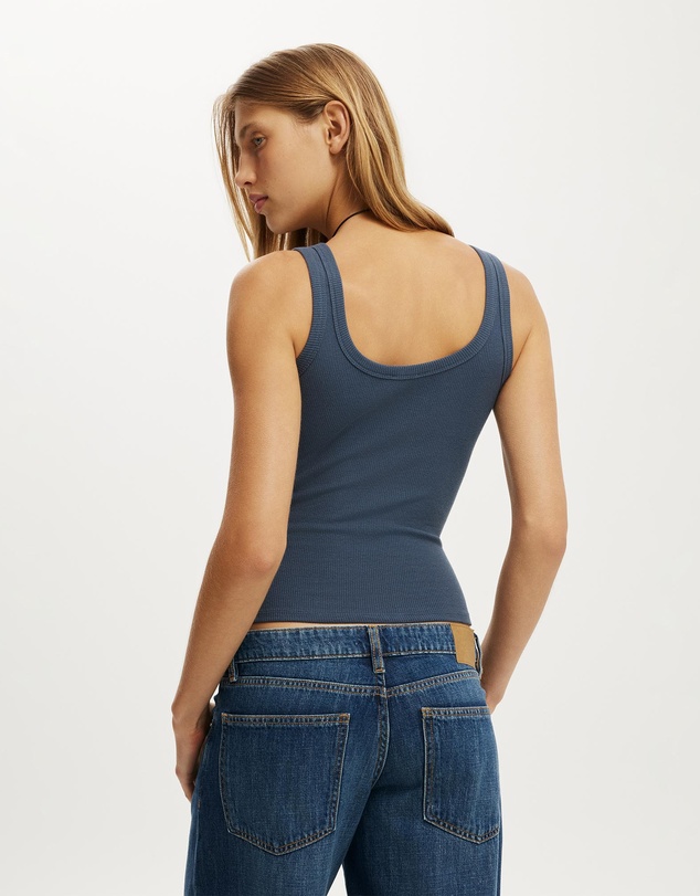 Cotton On - Blake Rib Scoop Tank