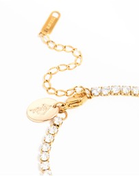 Lovisa - Waterproof Gold Plated Stainless Steel Cubic Zirconia Tennis Bracelet