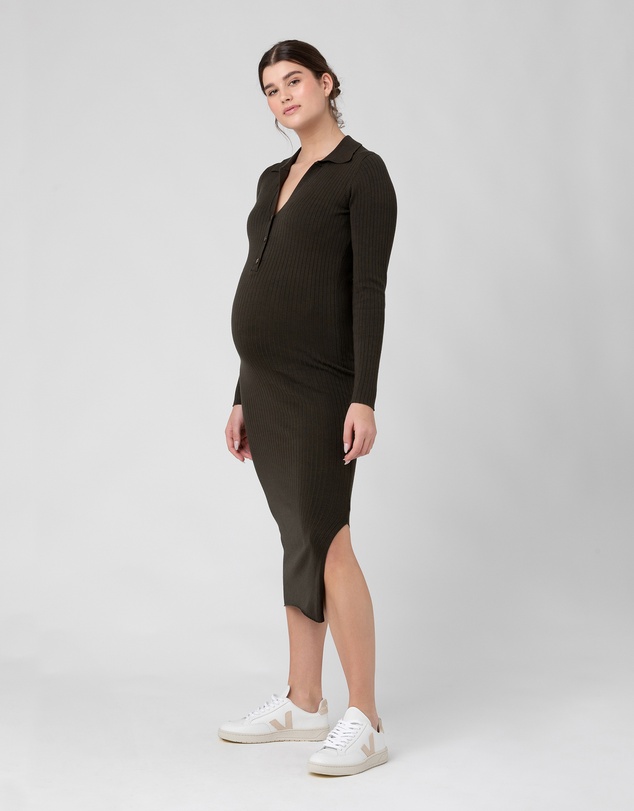 Ripe Maternity - Sammy Knit Polo Dress