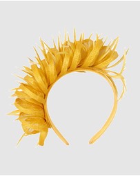 Max Alexander - Yellow Sinamay Fascinator Headband