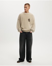 Cotton On - Washed Graphic Crew Knit