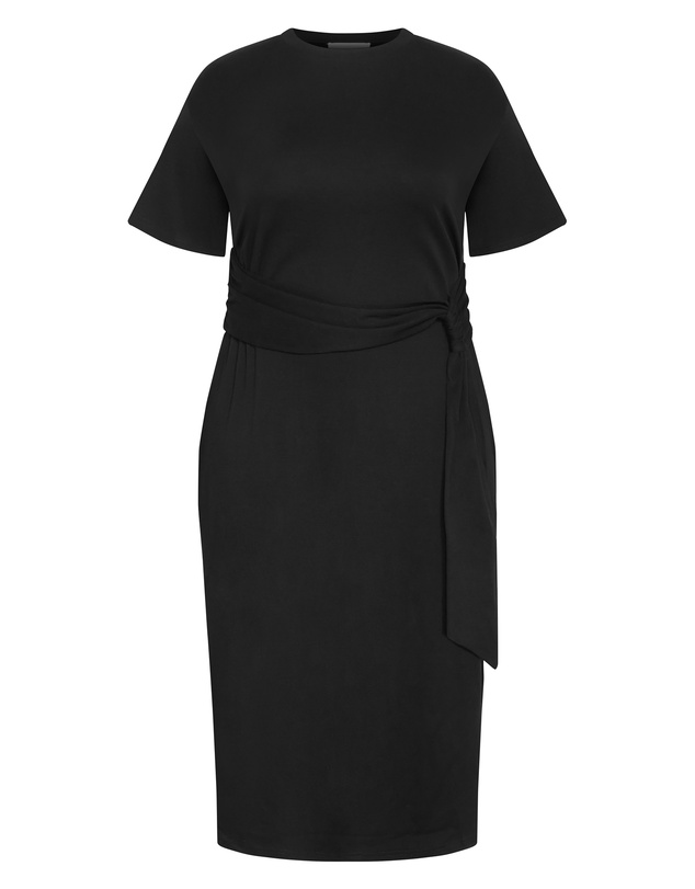 City Chic - Plus size Gina Waist Detail Midi Dress - black