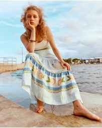 SMWR. by The Somewhere Co - Swan Lake Tiered Maxi Skirt