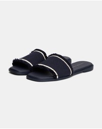 Tommy Hilfiger - Frayed Canvas Sandals - Women's