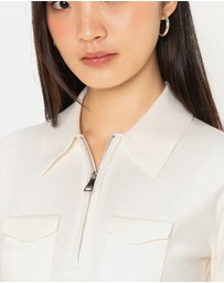 Karl Lagerfeld - Everyday Knit Zip Polo Shirt