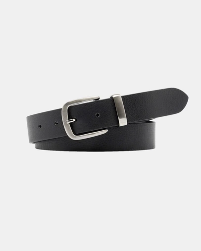 Buckle - Carlo. Australian Made Milled Leather Belt. 35mm width.