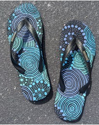 Boomerangz Footwear - Men's Saltwater Dreamtime Thongs 01 with arch support and 2 x interchangeable straps