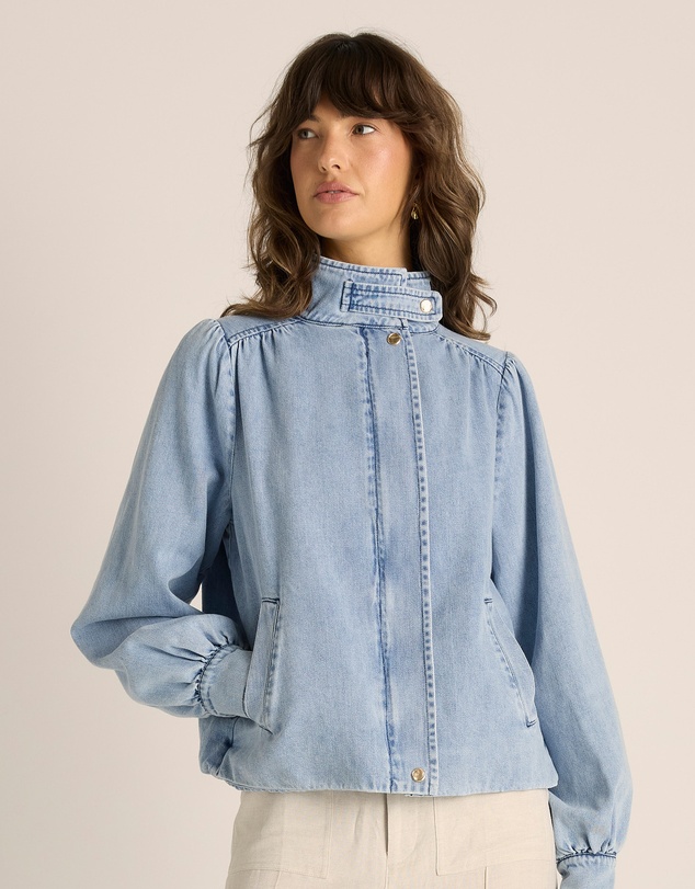 Fate + Becker - Lila Denim Bubble Jacket