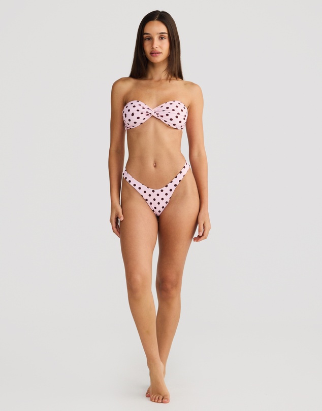 Vacay Swimwear - Positano Bottom Pink Polka