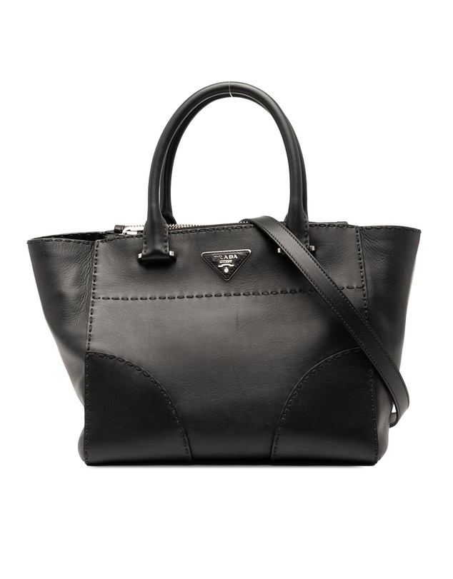 Pre-Loved by Azura Reborn - Pre-Loved Small City Calf Stitched Twin Pocket Satchel