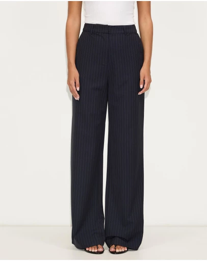 Dazie - Bella Pinstripe Straight Leg Pants