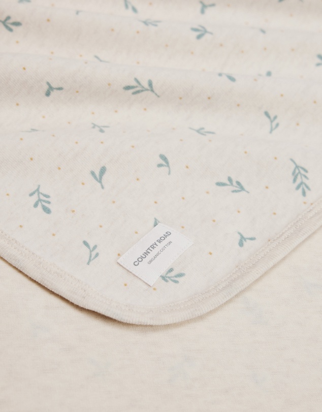 Country Road - Organically Grown Cotton Blend Newborn Blanket