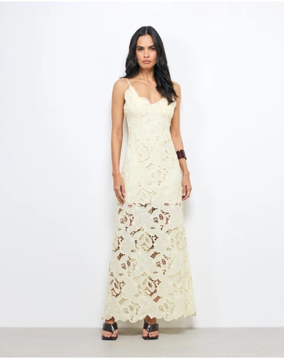AERE - Evania Lace Maxi Dress