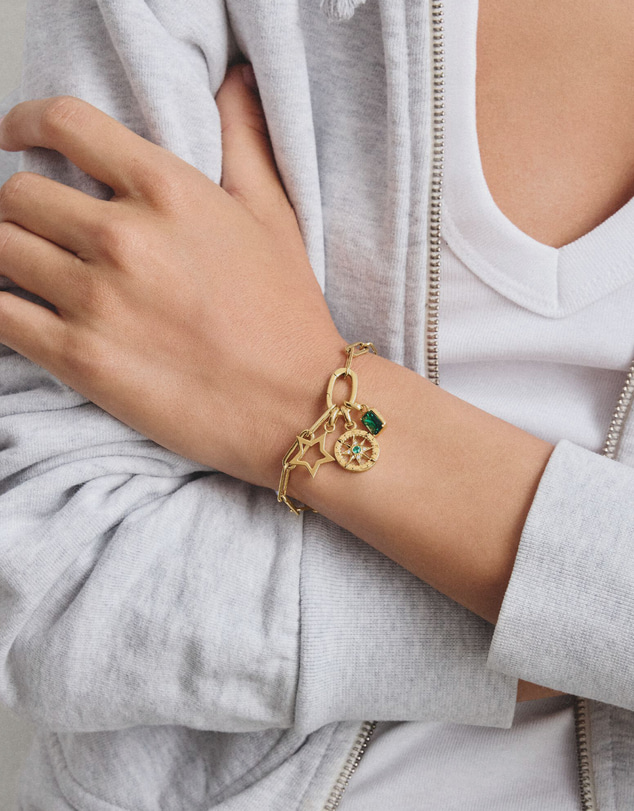 THOMAS SABO - Gold-Tone Stainless Steel Charm Club Chunky Link Bracelet