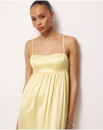 AERE - Suri Satin Maxi Dress