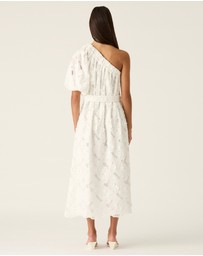 MOS The Label - Luna Embroidery One Shoulder Dress