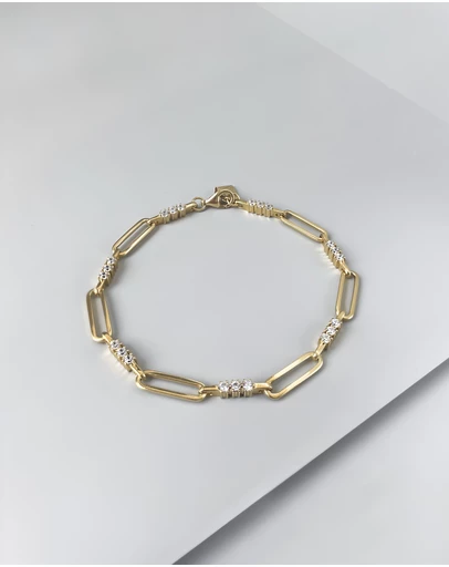 Wanderlust + Co - Link Topaz 14K Gold Vermeil Bracelet
