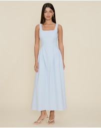 The Fated - Camille Linen Blend Midi Dress