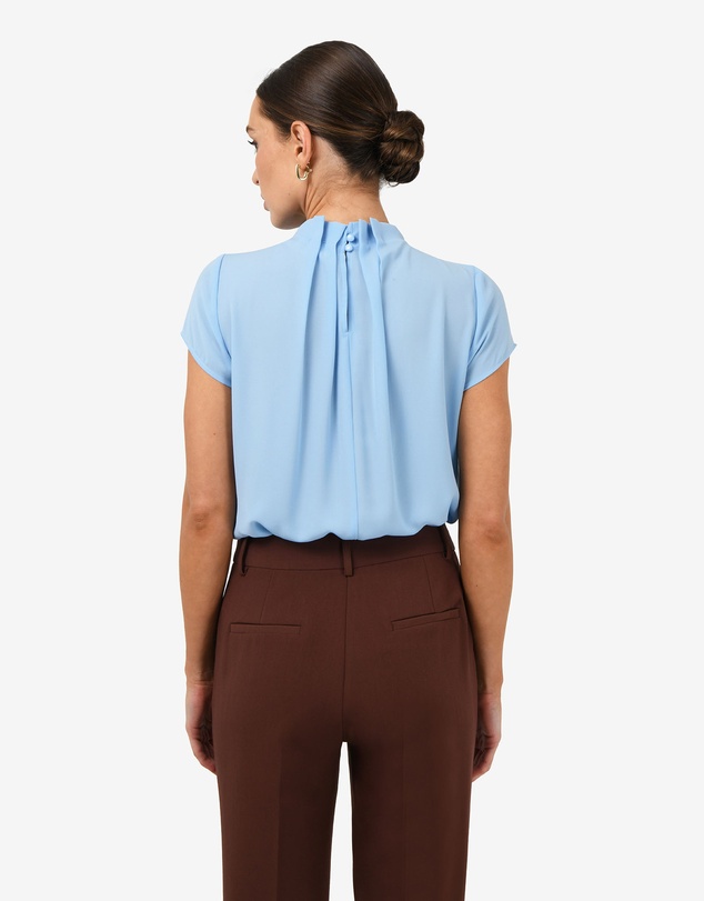 Forcast - Olivia Pleated High Neck Top
