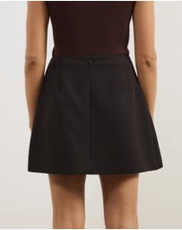 Atmos&Here - Belinda Pleat Tailored Mini Skirt