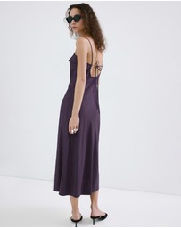 M.N.G - Midi Dress with A Wrap Neckline