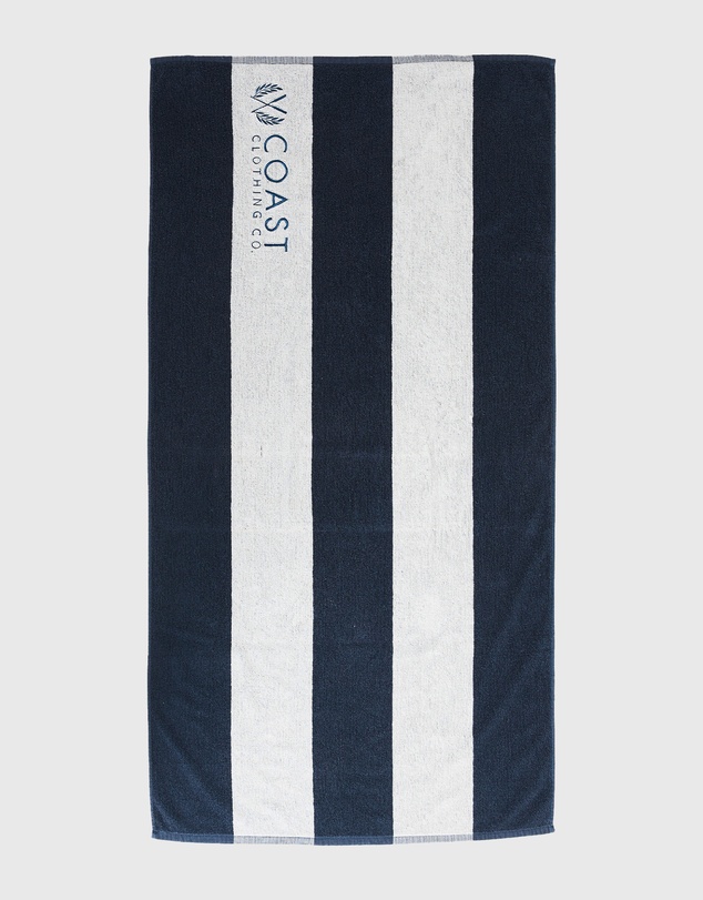 Coast Clothing - Coast Towel White & Navy Stripe