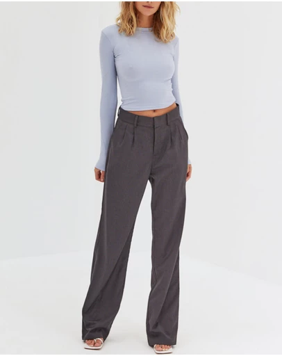Style Addict - Wool Malene Pants - Grey