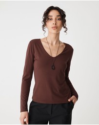 Forcast - Isla V-Neck Bamboo Top