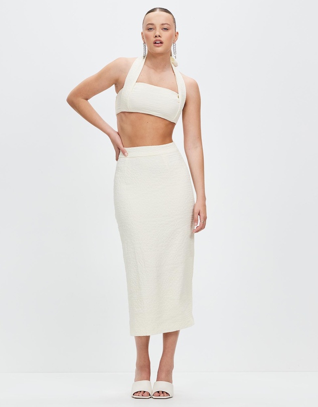 Third Form - Waffle Halter Crop Top